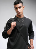 Highlander Men Black Printed Round Neck Relaxed Fit T-Shirt - Black - Image 1