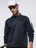 Highlander Men Navy Blue Solid Round Neck Relaxed Fit T-Shirt - Navy Blue - Image 1