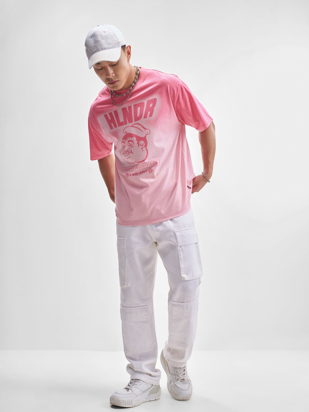 Highlander Men Pink Printed Round Neck T-Shirt - Pink - Image 2