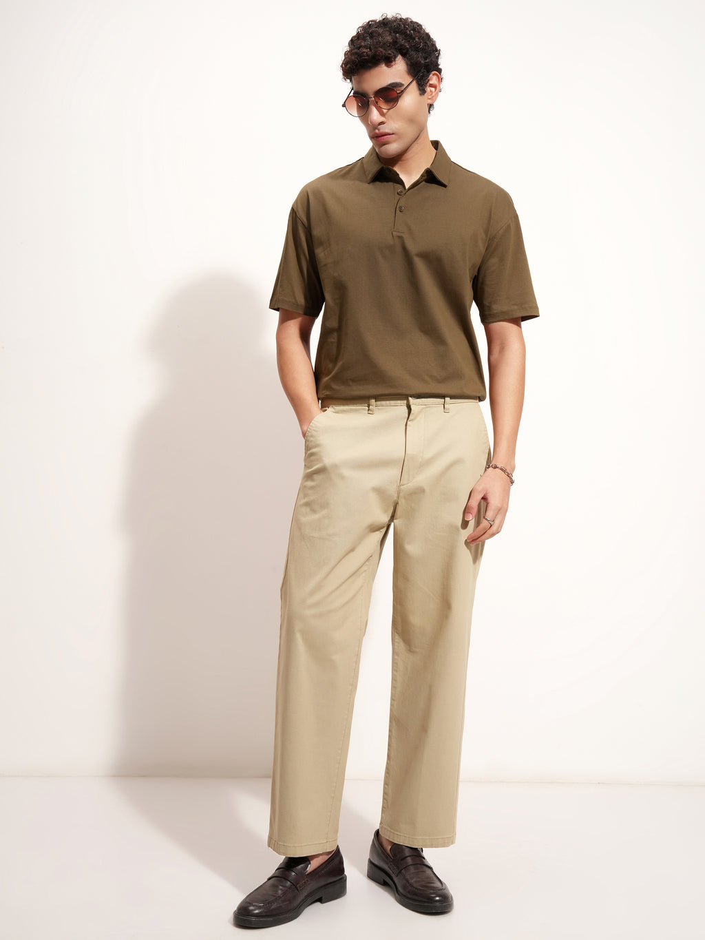 Highlander Men Brown Solid Polo Collar T-Shirt - Brown - Image 2
