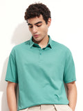 Highlander Men Sage Solid Polo Collar T-Shirt - Sage - Image 1