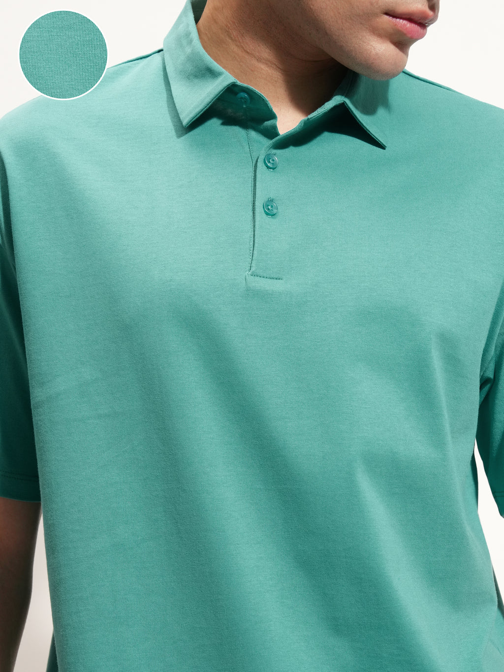 Highlander Men Sage Solid Polo Collar T-Shirt - Sage - Image 5