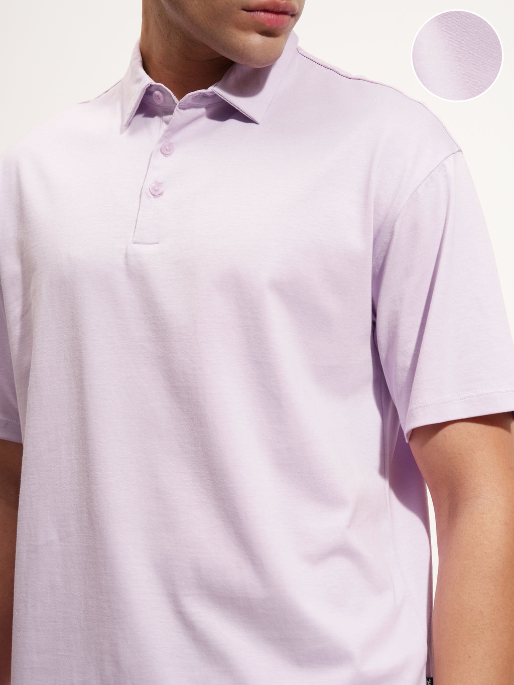 Highlander Men Lavender Solid Polo Collar T-Shirt - Lavender - Image 5