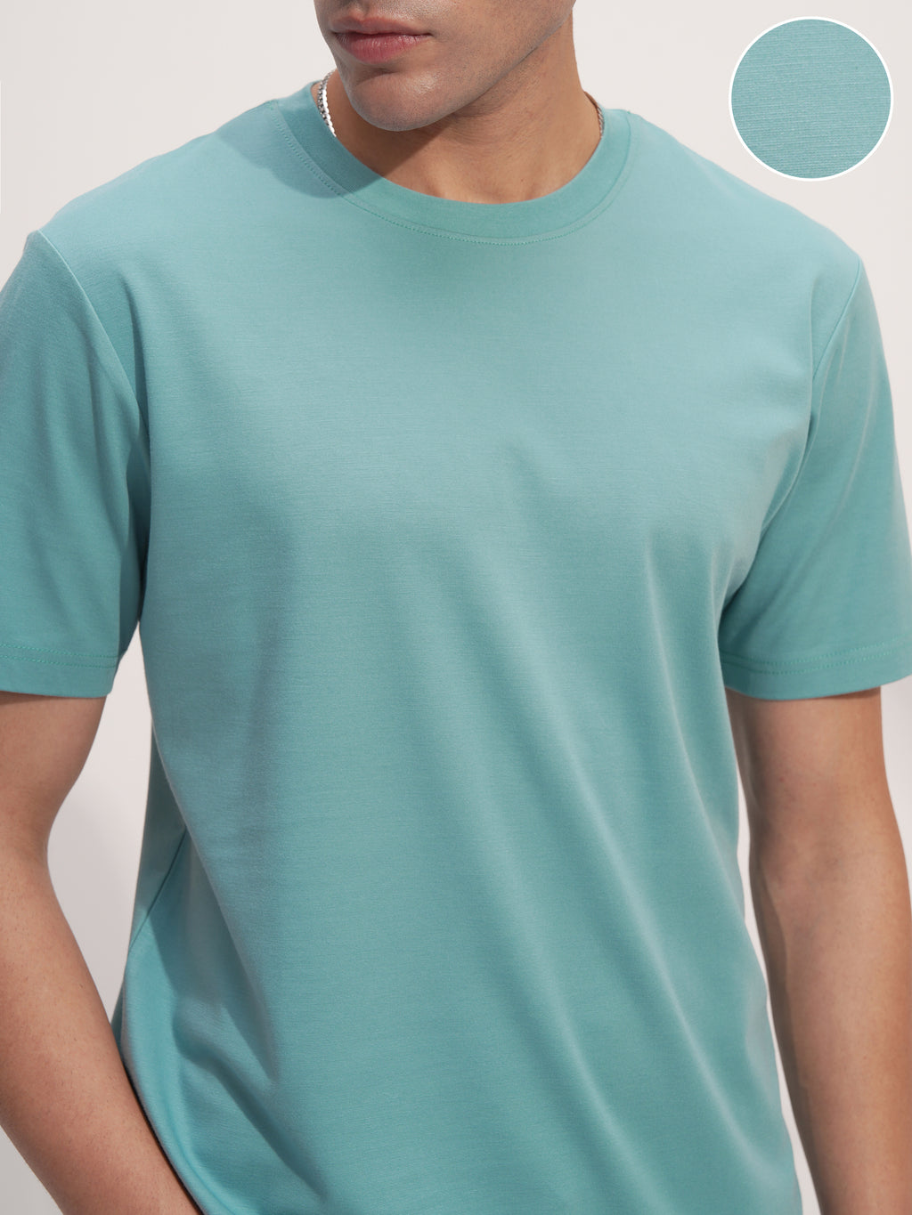 Highlander Men Blue Solid Round Neck T-Shirt - Blue - Image 5