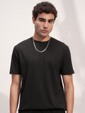 Highlander Men Black Solid Round Neck T-Shirt - Black - Image 1