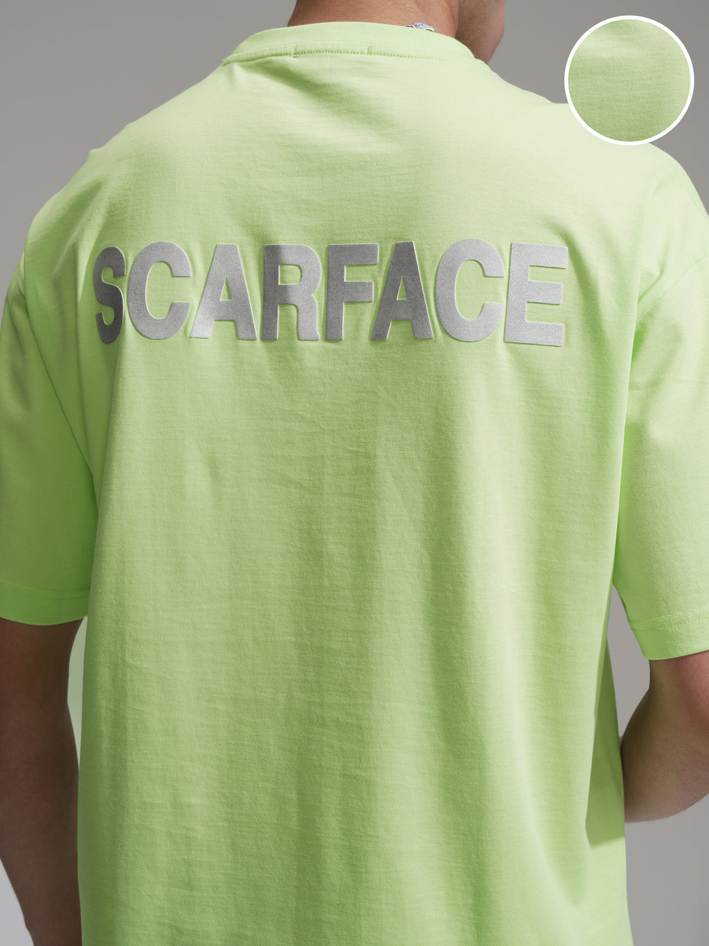 Highlander Men Green Printed Round Neck Oversized Fit T-Shirt - Green - Image 5