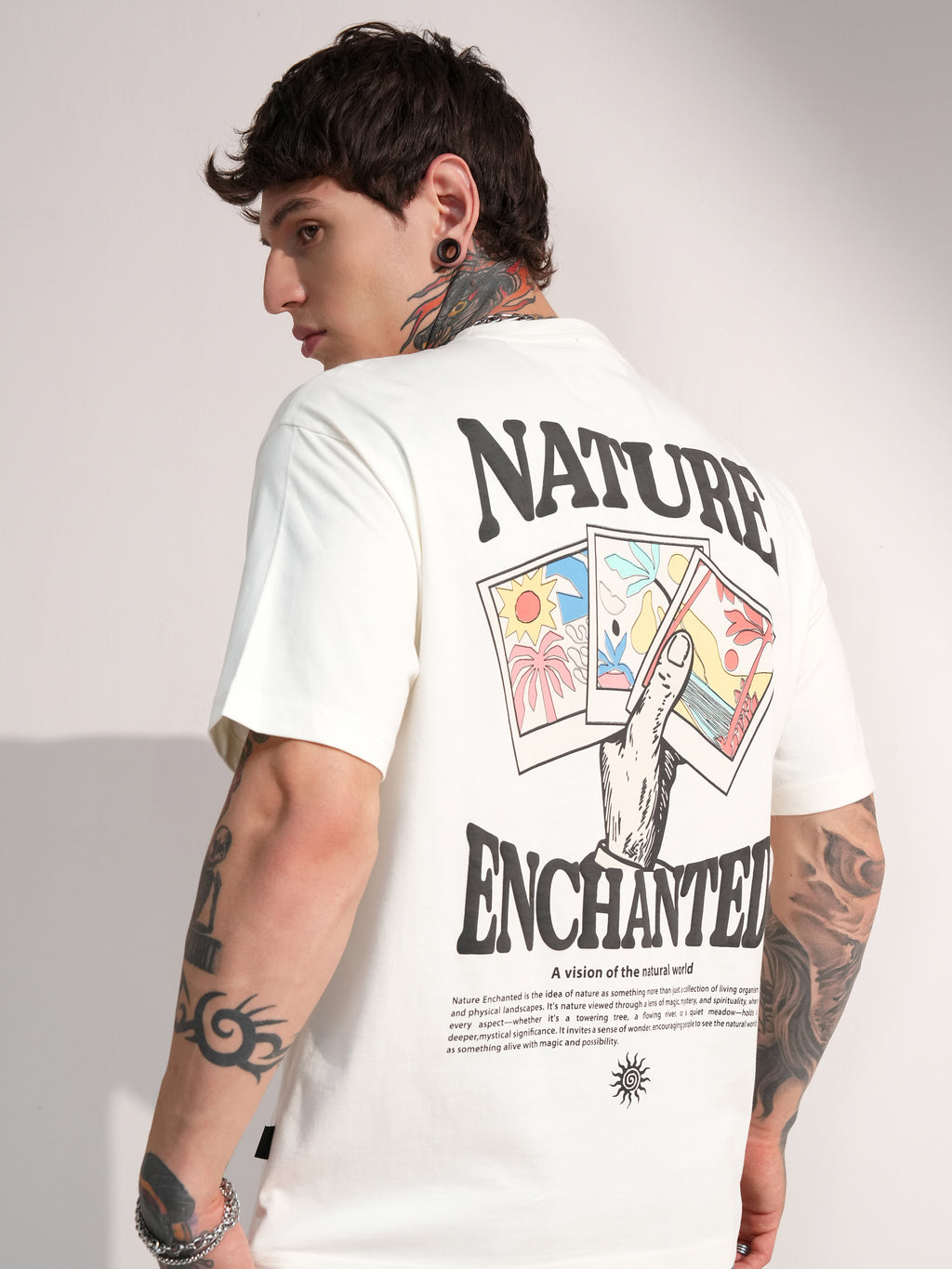 Highlander Men Off White Printed Round Neck T-Shirt - Off White - Image 1