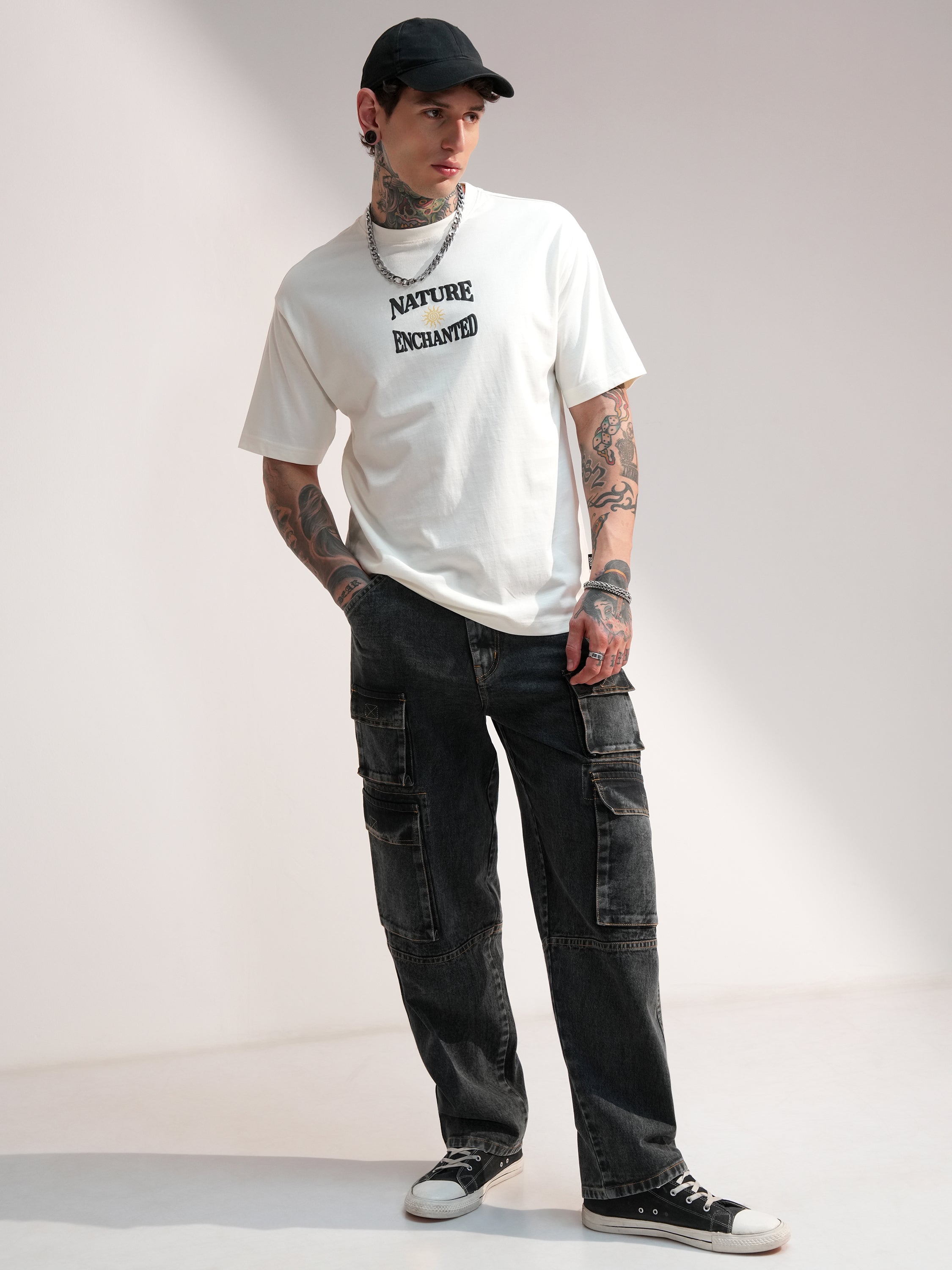 Highlander Men Off White Printed Round Neck T-Shirt - Off White - Image 2
