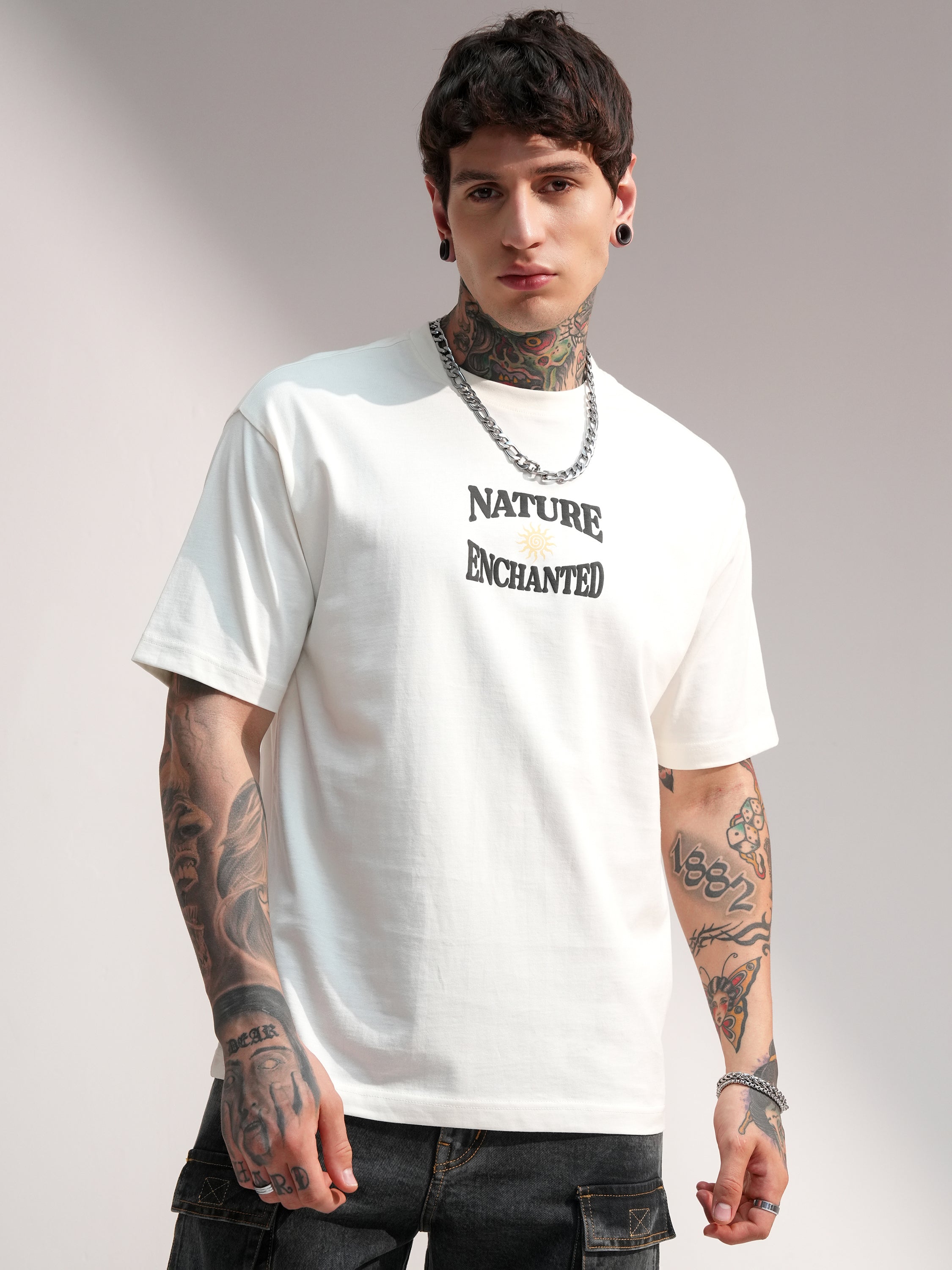 Highlander Men Off White Printed Round Neck T-Shirt - Off White - Image 3