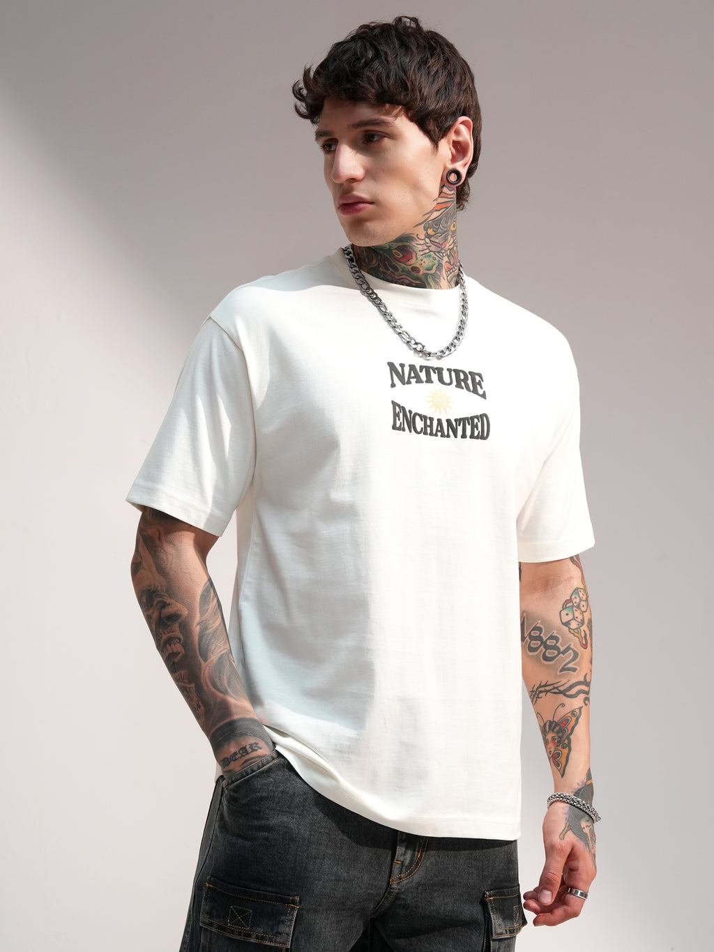 Highlander Men Off White Printed Round Neck T-Shirt - Off White - Image 6