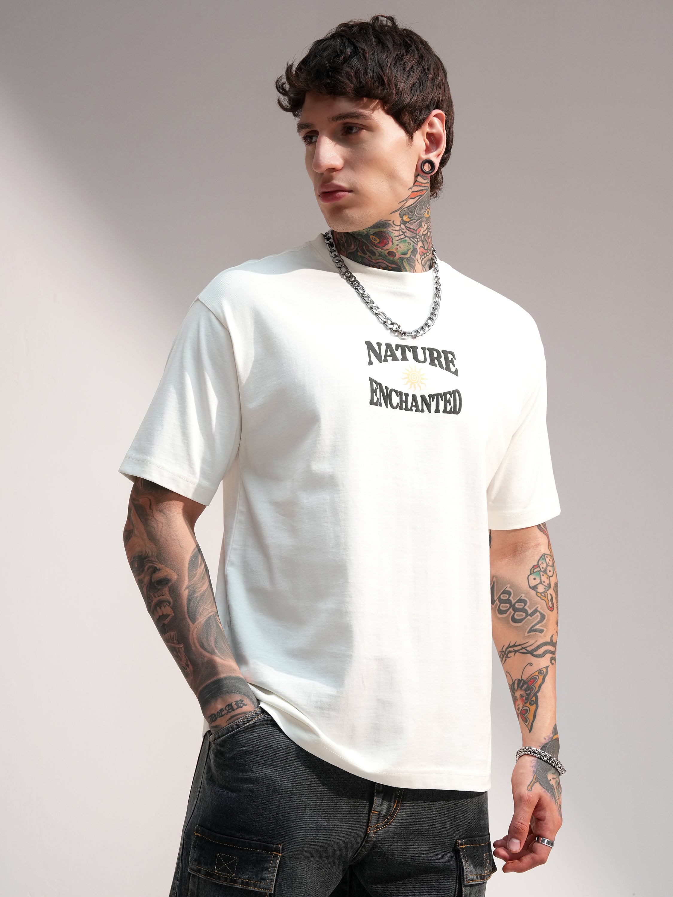 Highlander Men Off White Printed Round Neck T-Shirt - Off White - Image 6