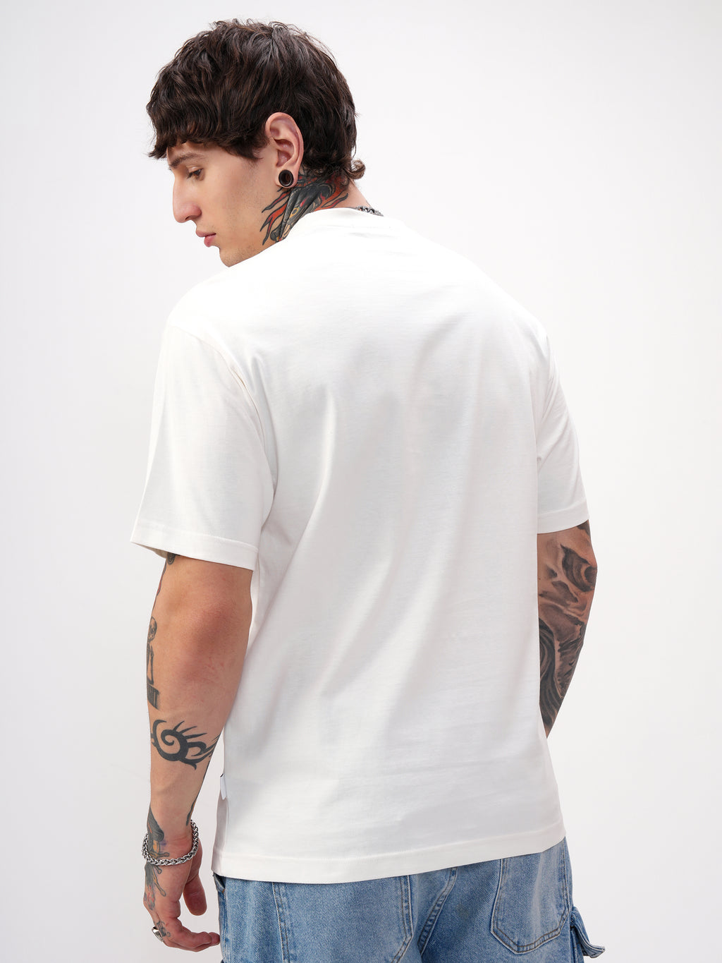Highlander Men White Printed Round Neck T-Shirt - White - Image 3
