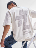 Highlander Men Off White Printed Round Neck Oversized Fit T-Shirt - Off White - Image 1