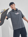 Highlander Men Grey Printed Round Neck Oversized Fit T-Shirt - Grey - Image 1