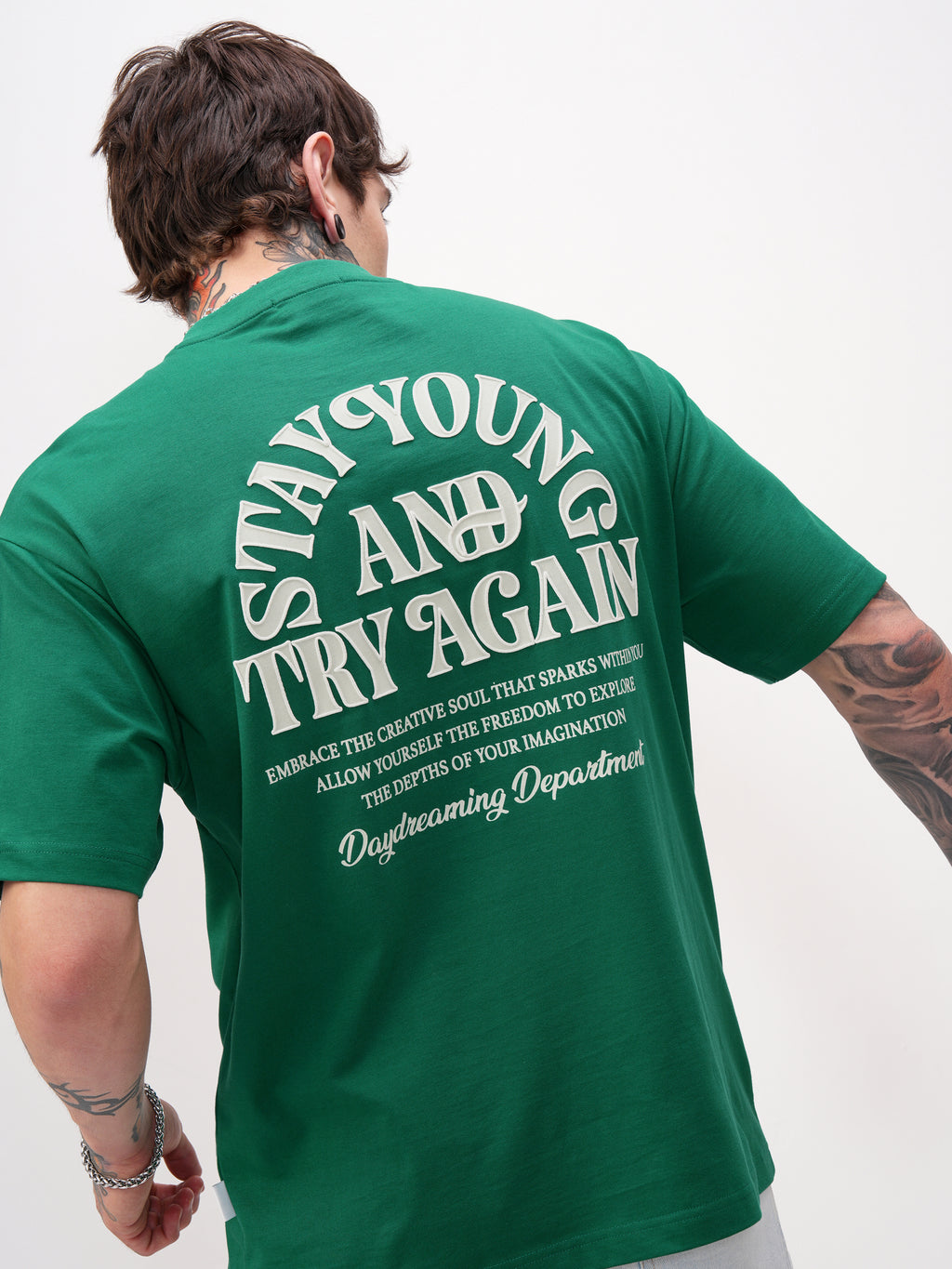 Highlander Men Green Printed Round Neck T-Shirt - Green - Image 1