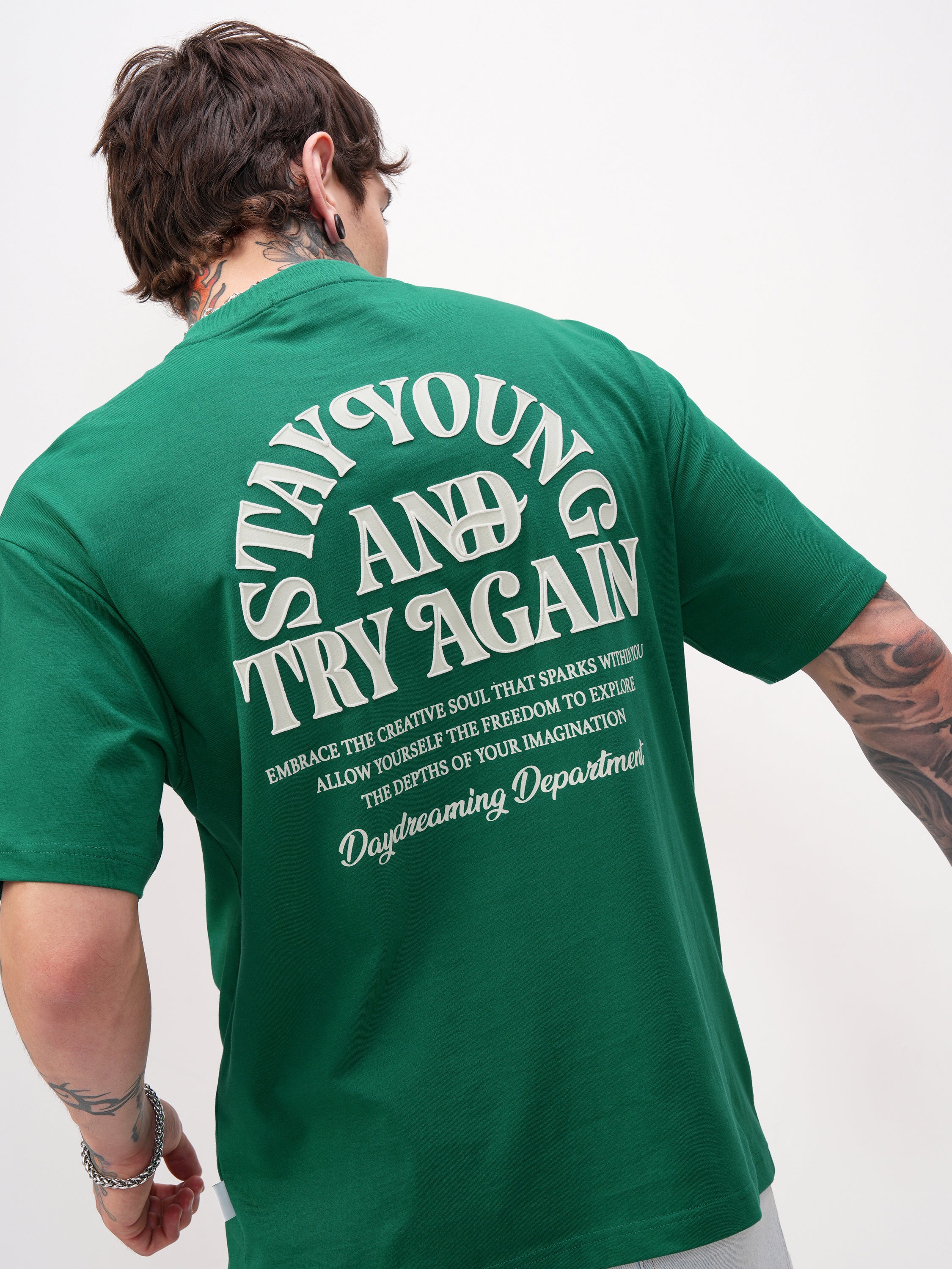 Highlander Men Green Printed Round Neck T-Shirt - Green - Image 1