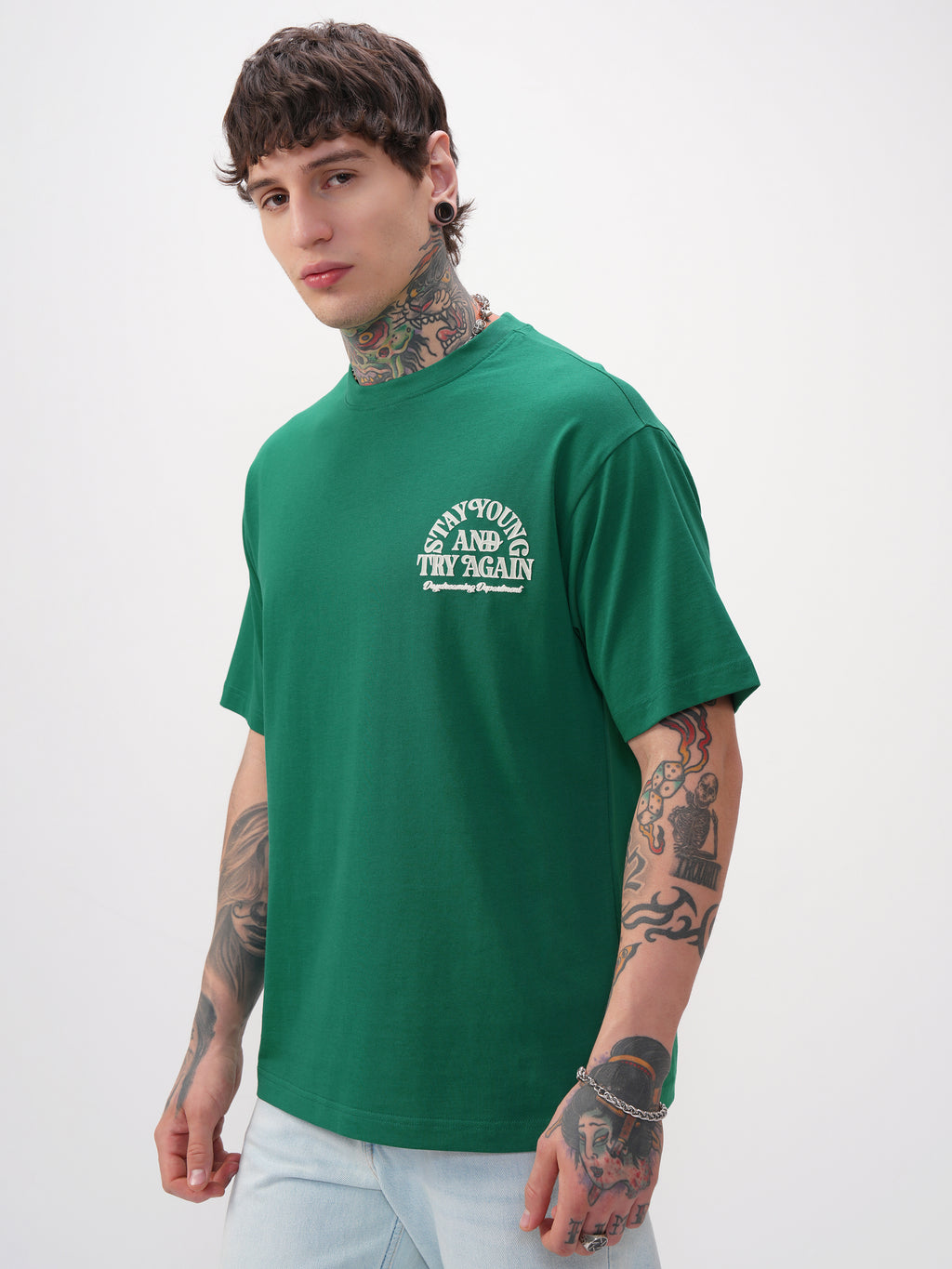 Highlander Men Green Printed Round Neck T-Shirt - Green - Image 4