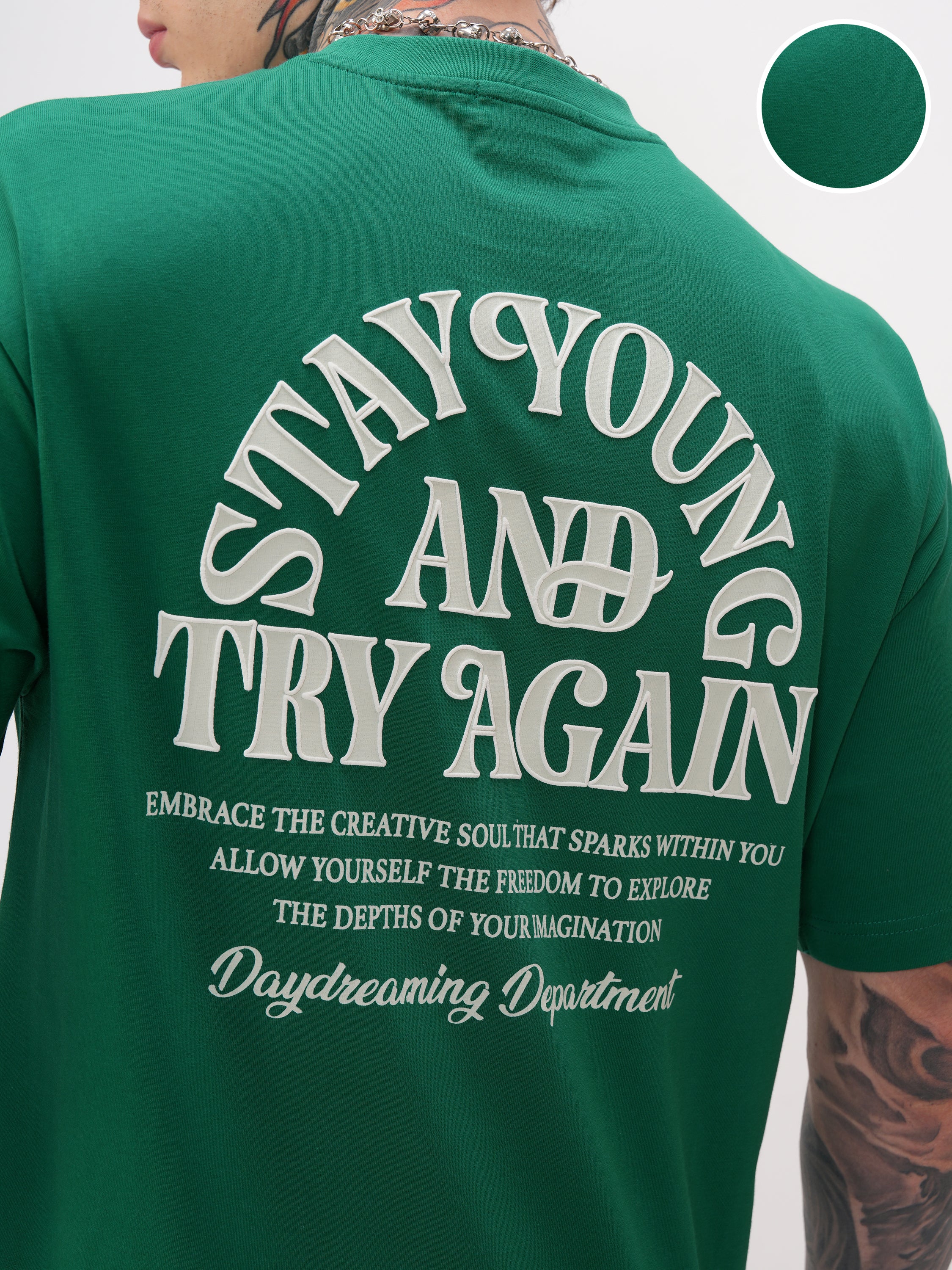 Highlander Men Green Printed Round Neck T-Shirt - Green - Image 5