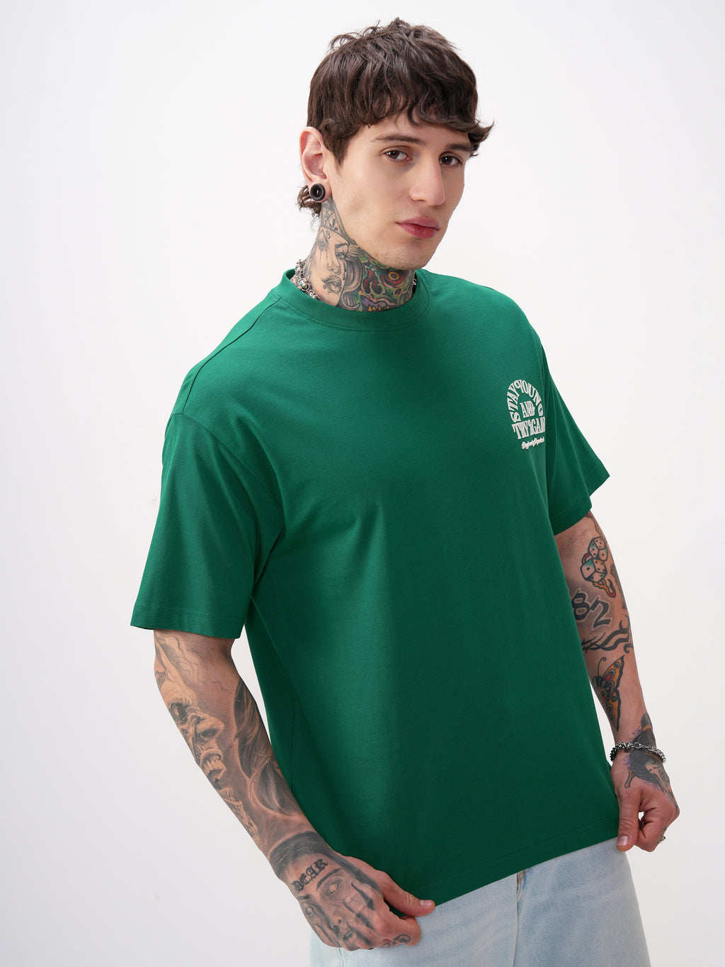 Highlander Men Green Printed Round Neck T-Shirt - Green - Image 6