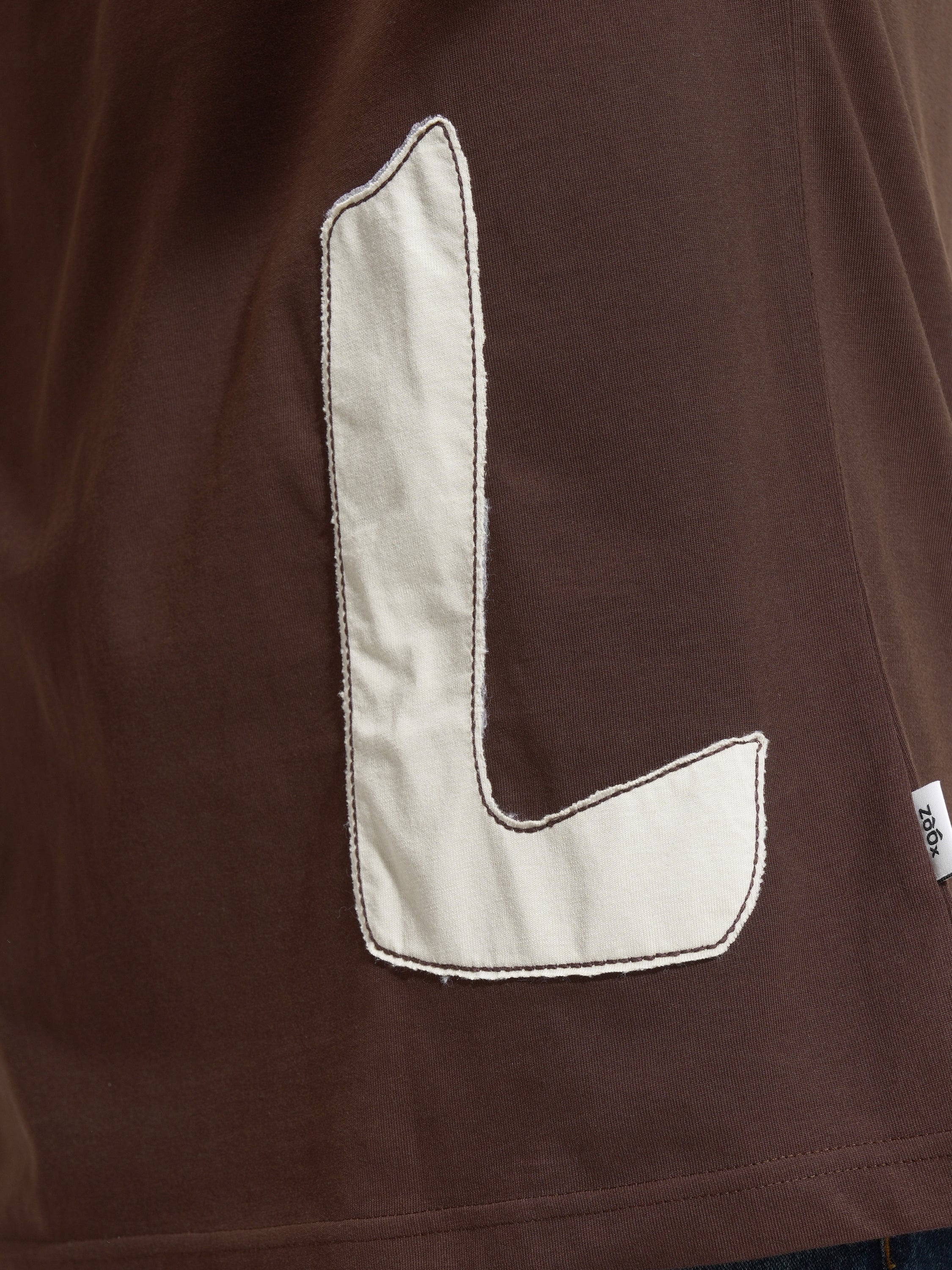 Highlander Men Brown Printed Round Neck Oversized Fit T-Shirt - Brown - Image 7