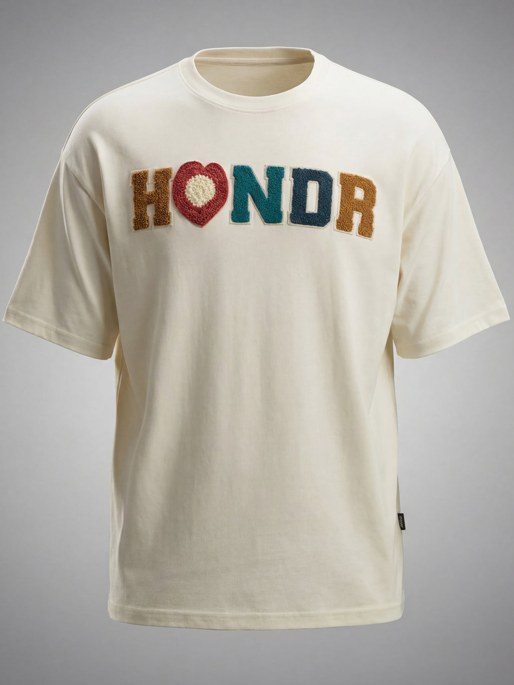 Highlander Men Cream Embroidered Round Neck Oversized Fit T-Shirt - Cream - Image 8