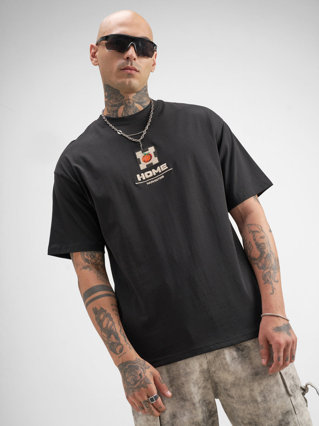 Highlander Men Black Printed Round Neck T-Shirt - Black - Image 3