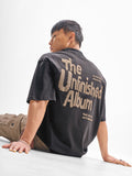 Highlander Men Black Printed Round Neck Oversized Fit T-Shirt - Black - Image 1