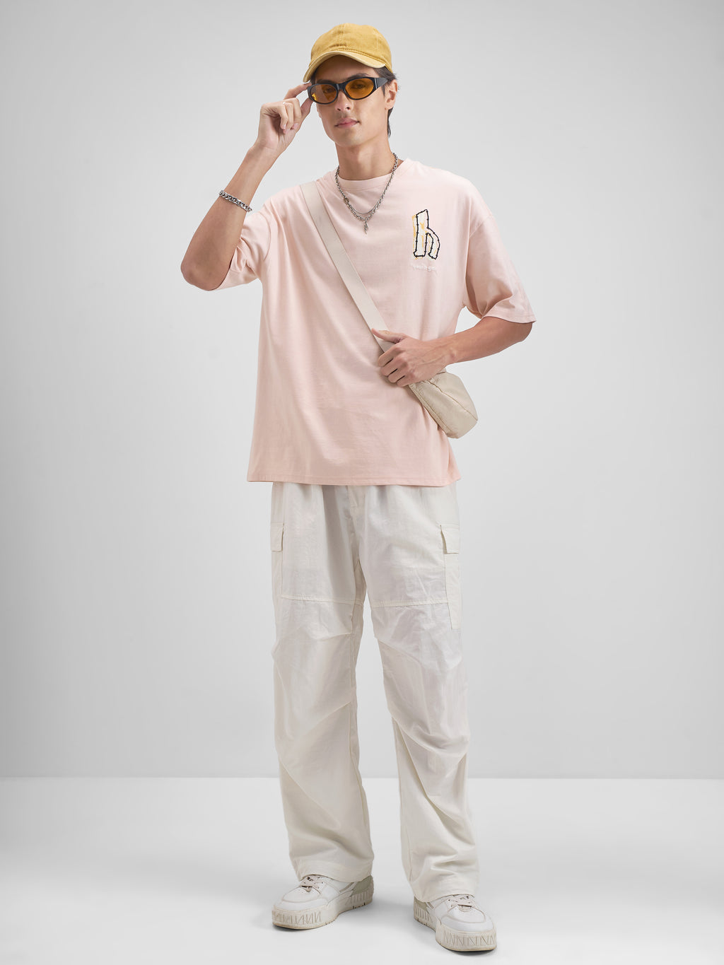 Highlander Men Pink Embroidered Round Neck T-Shirt - Pink - Image 2