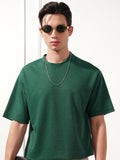 Highlander Men Teal Solid Round Neck T-Shirt - Teal - Image 1