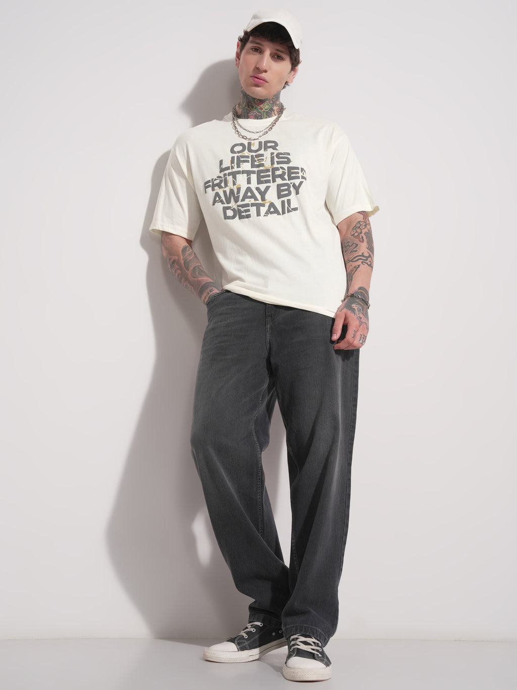 Highlander Men Off White Printed Round Neck T-Shirt - Off White - Image 2