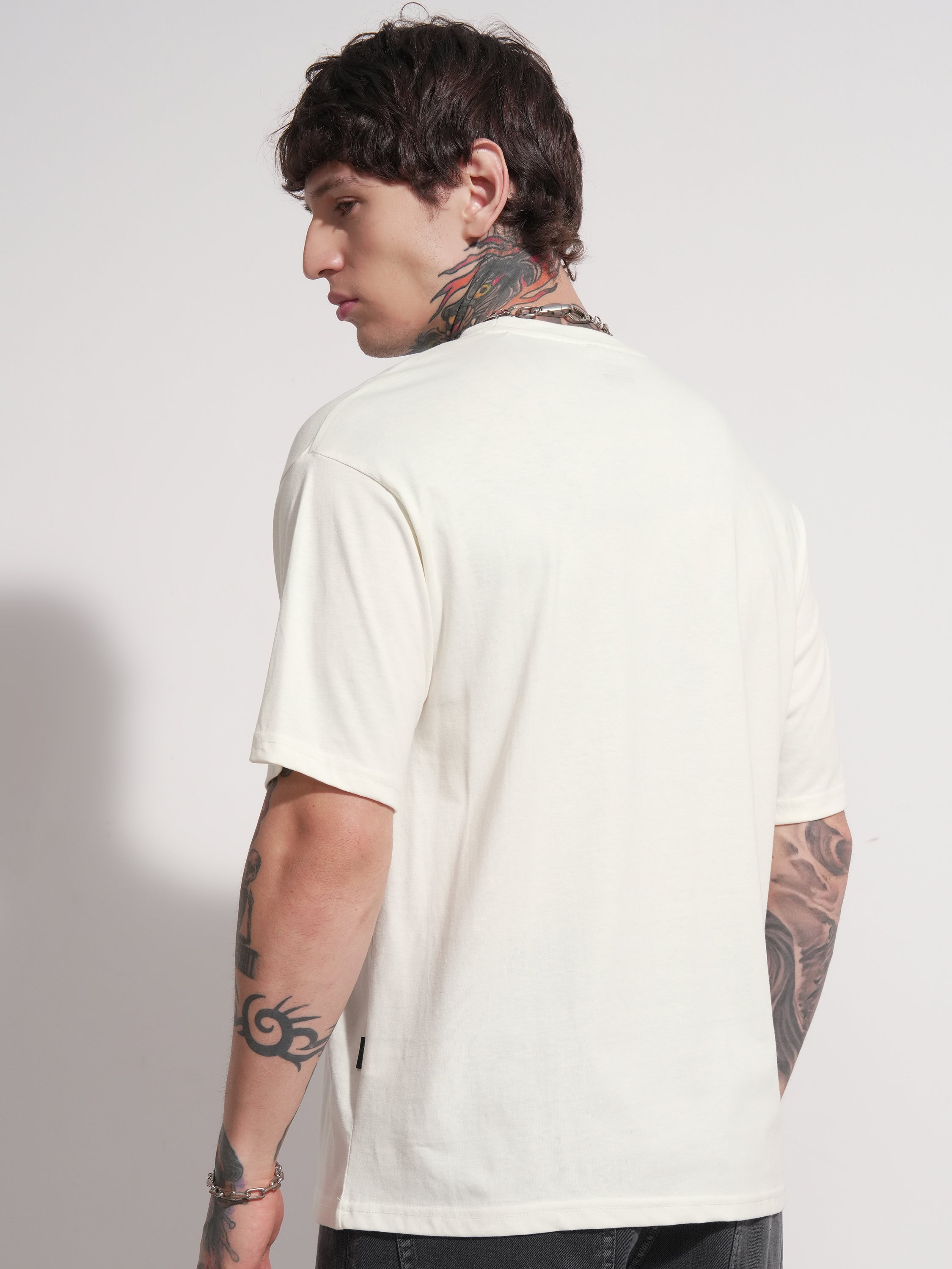 Highlander Men Off White Printed Round Neck T-Shirt - Off White - Image 3