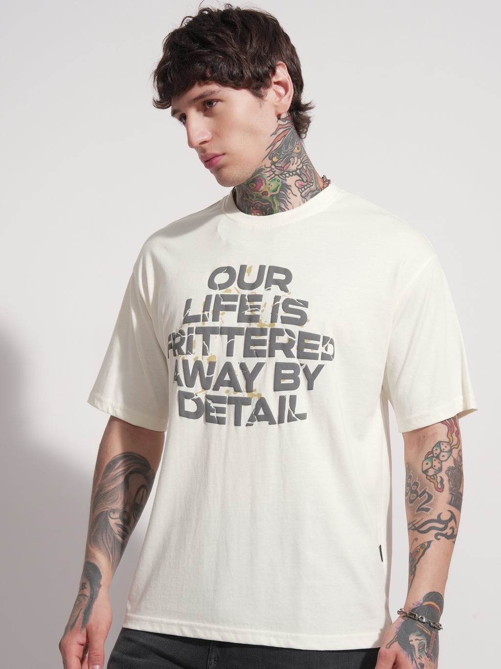 Highlander Men Off White Printed Round Neck T-Shirt - Off White - Image 4