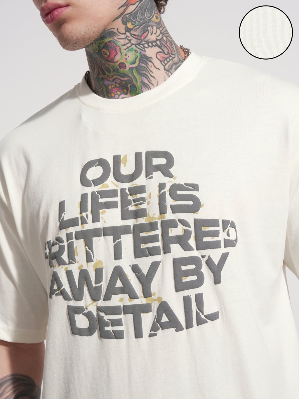Highlander Men Off White Printed Round Neck T-Shirt - Off White - Image 5
