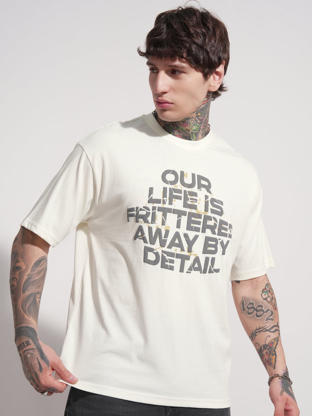 Highlander Men Off White Printed Round Neck T-Shirt - Off White - Image 6