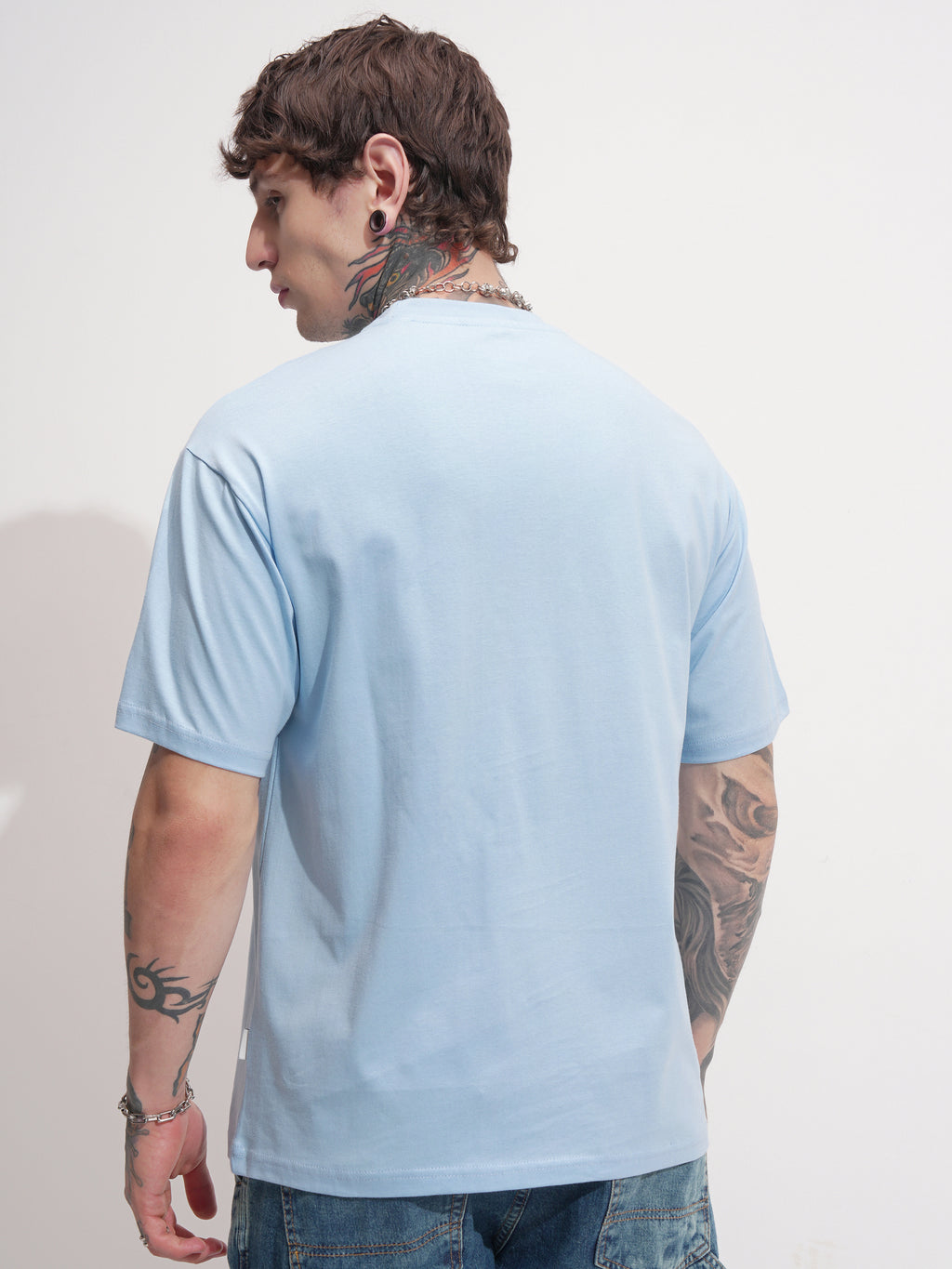 Highlander Men Blue Printed Round Neck T-Shirt - Blue - Image 3