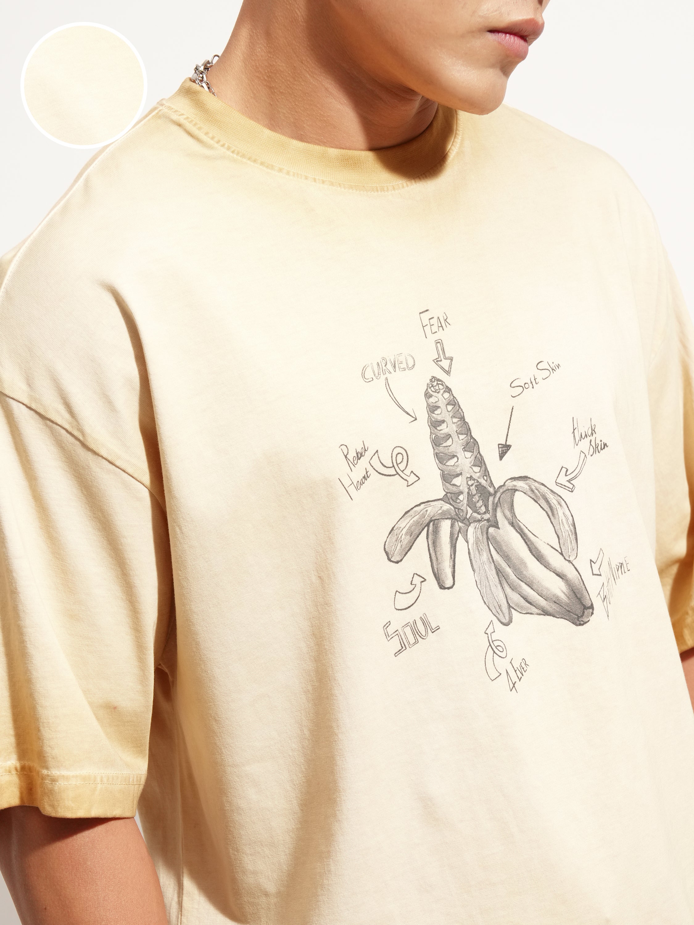 Highlander Men Brown Printed Round Neck Oversized Fit T-Shirt - Brown - Image 5
