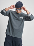 Highlander Men Grey Self Design Round Neck T-Shirt - Grey - Image 1