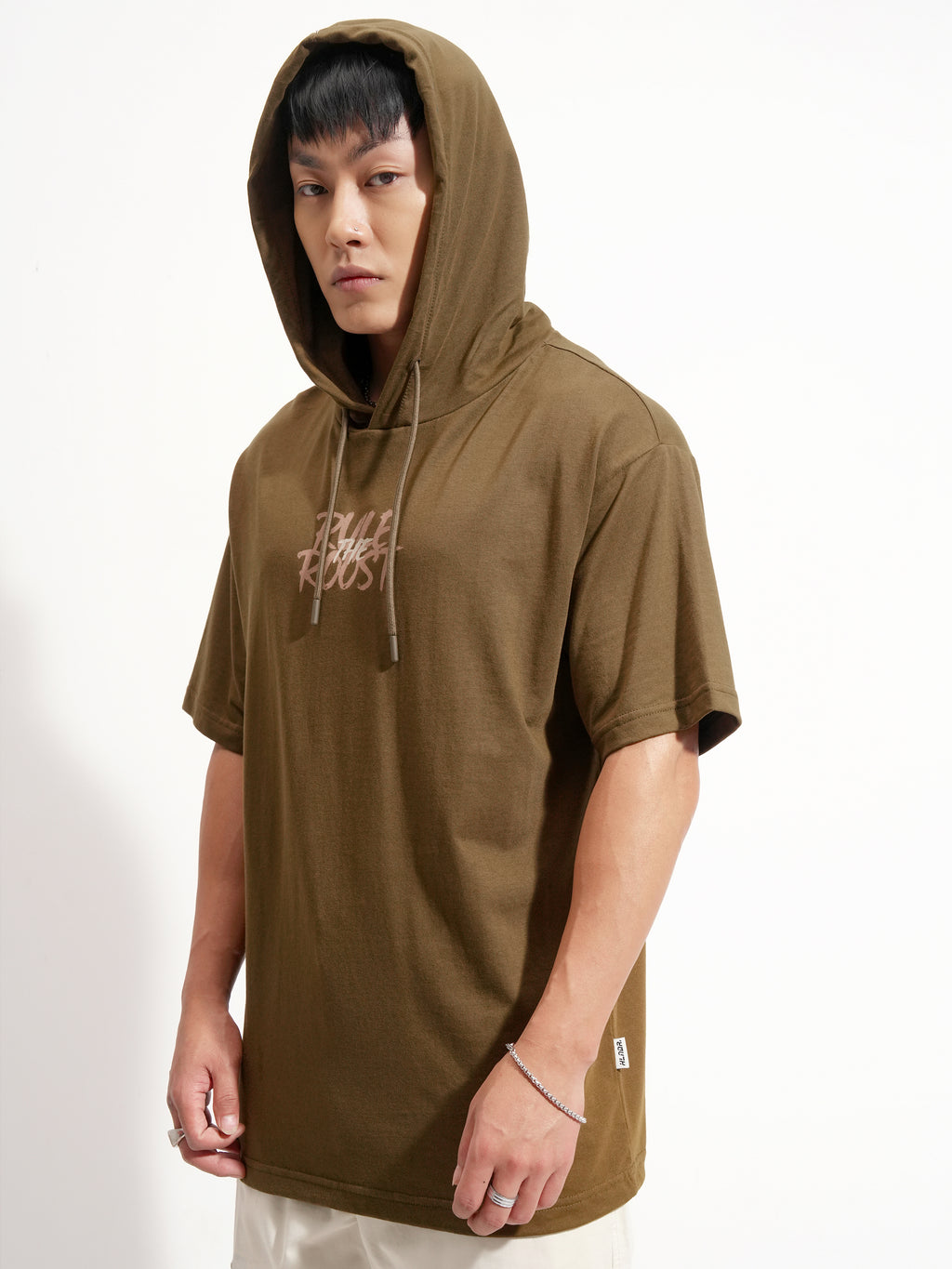 Highlander Men Brown Printed Hood T-Shirt - Brown - Image 4