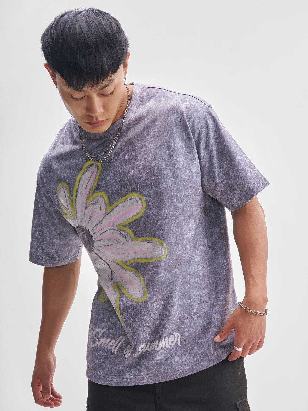 Highlander Men Purple Printed Round Neck T-Shirt - Purple - Image 1