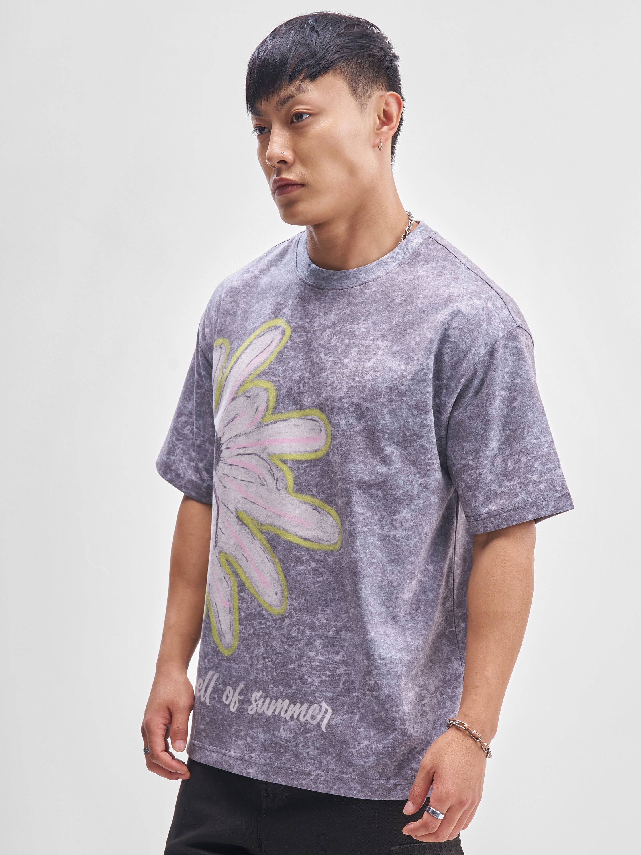 Highlander Men Purple Printed Round Neck T-Shirt - Purple - Image 4