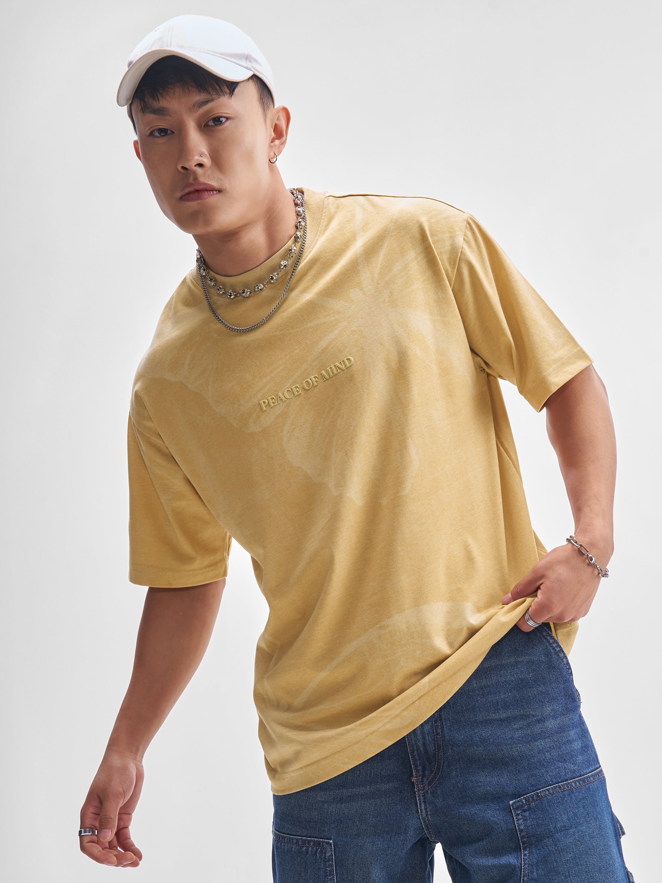 Highlander Men Rust Printed Round Neck T-Shirt - Rust - Image 1