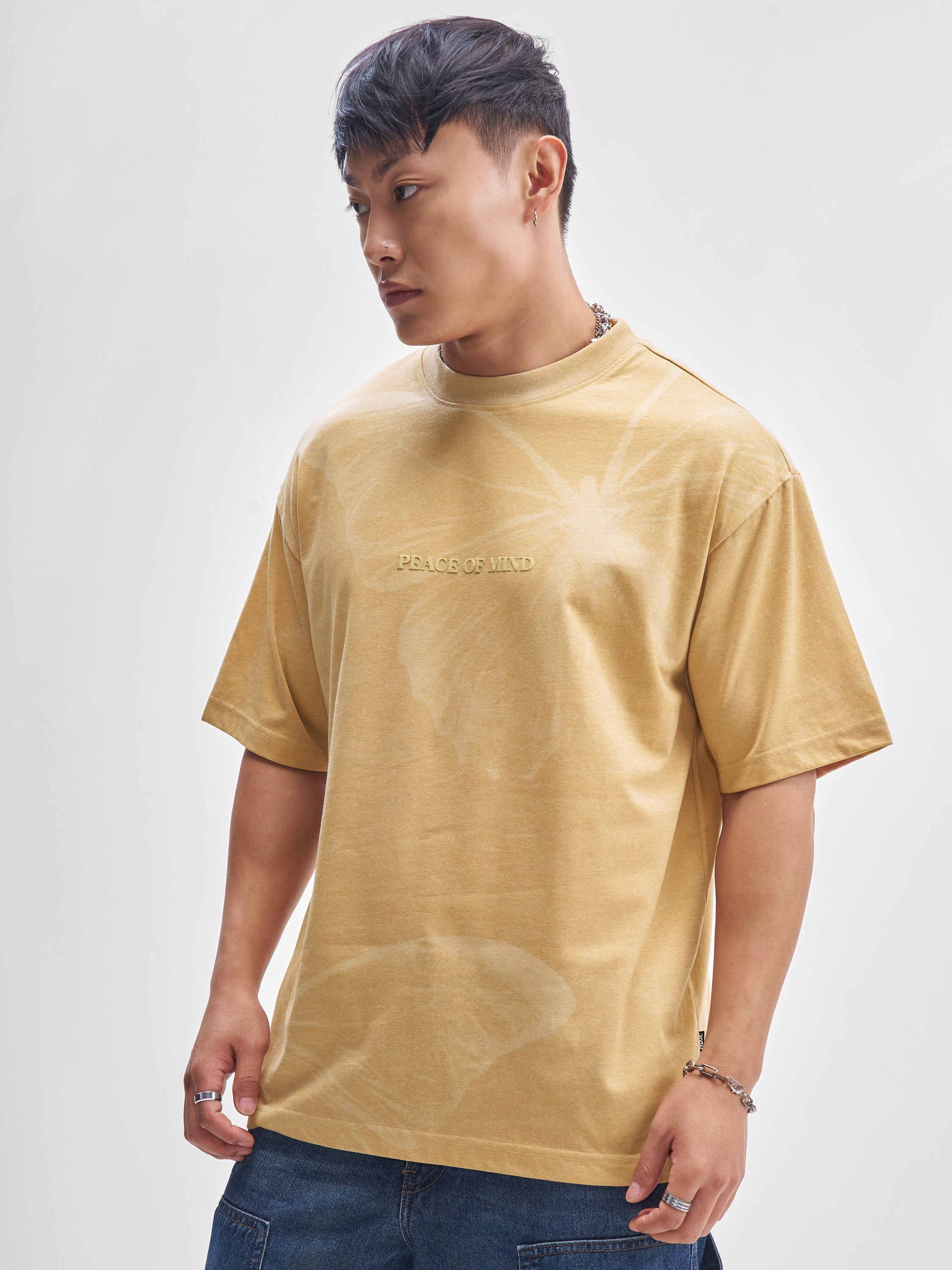 Highlander Men Rust Printed Round Neck T-Shirt - Rust - Image 4