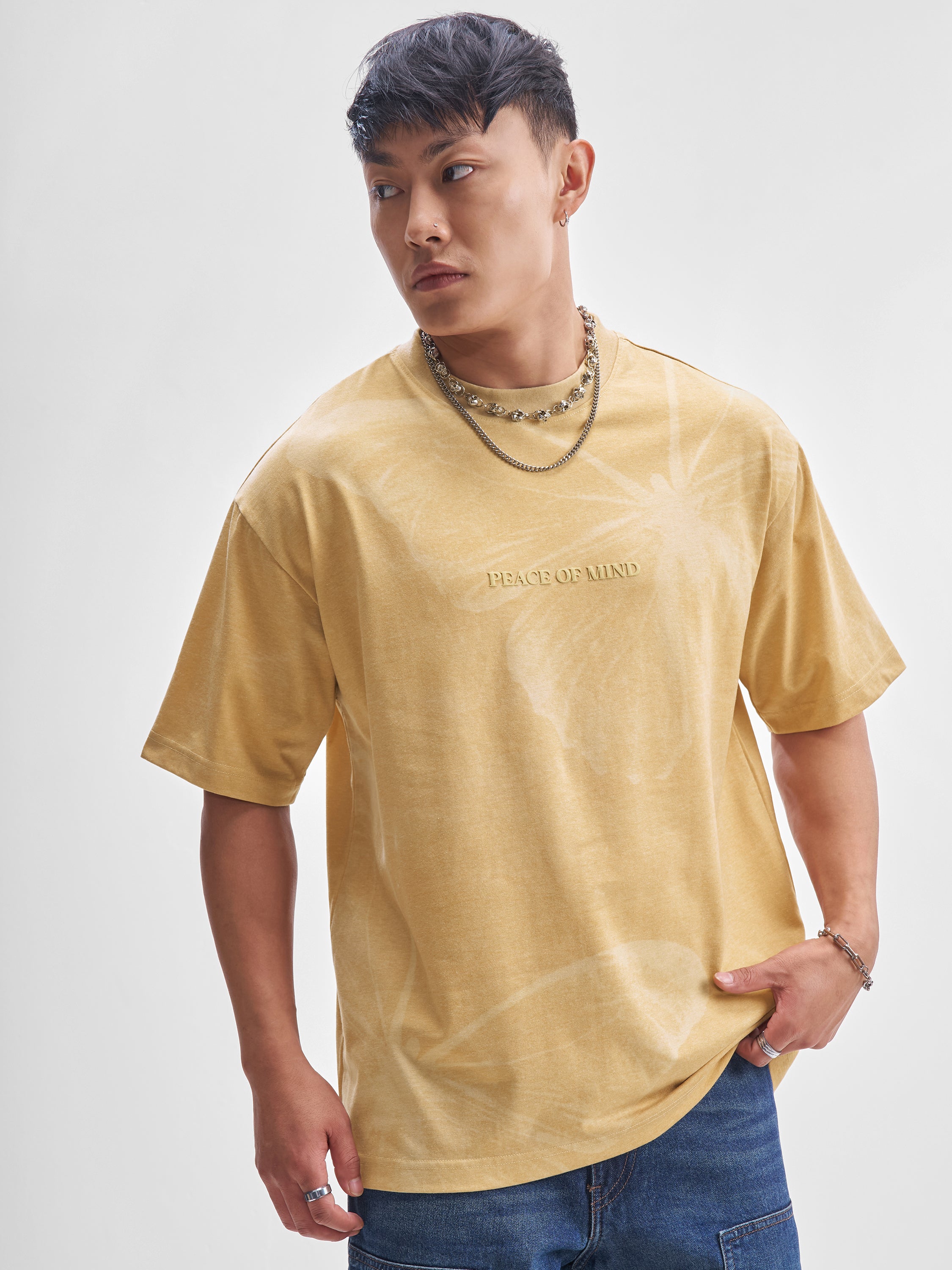 Highlander Men Rust Printed Round Neck T-Shirt - Rust - Image 6