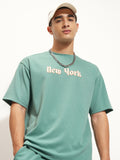 Highlander Men Green Printed Round Neck T-Shirt - Green - Image 1