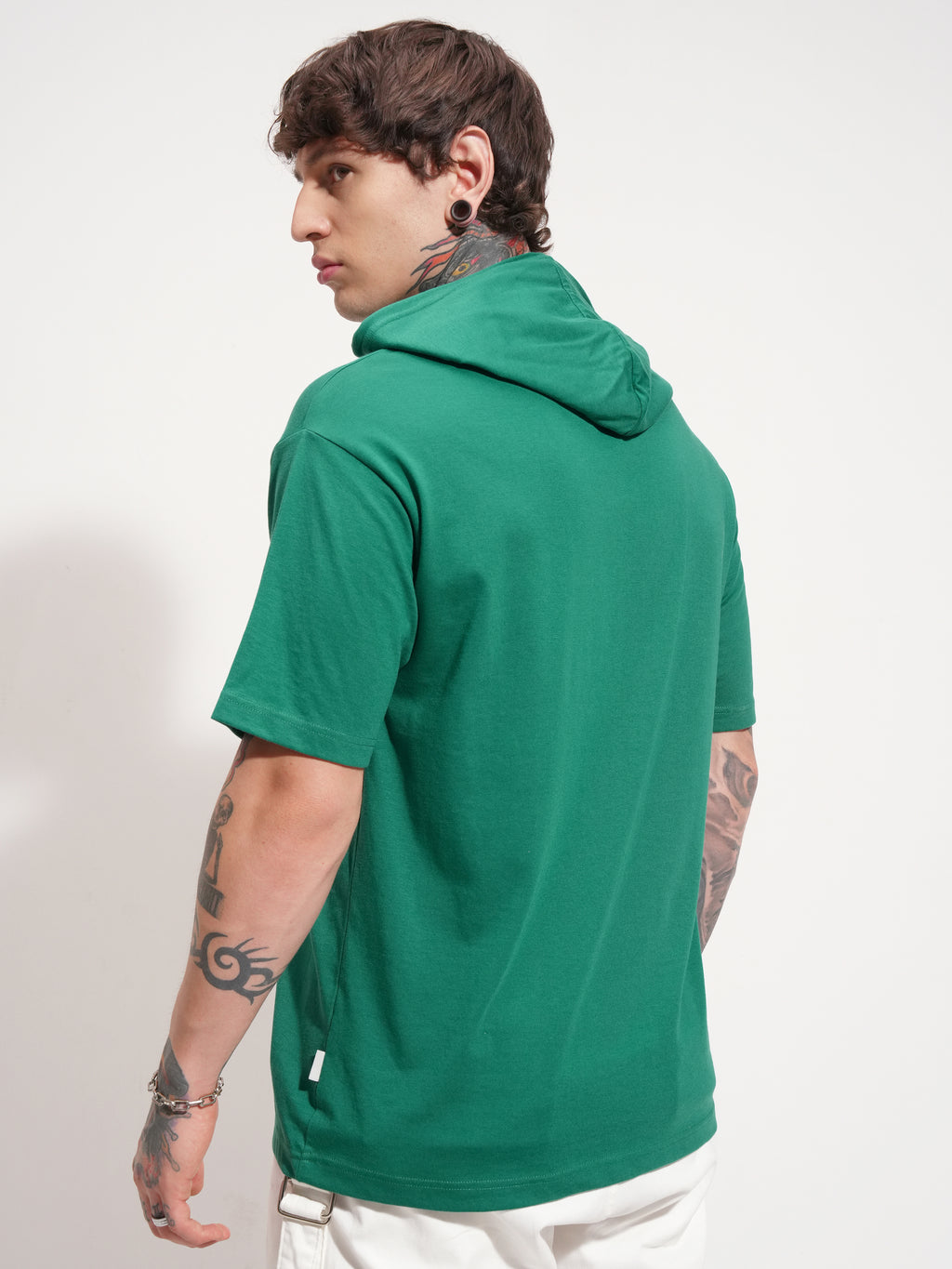 Highlander Men Green Printed Hood T-Shirt - Green - Image 3