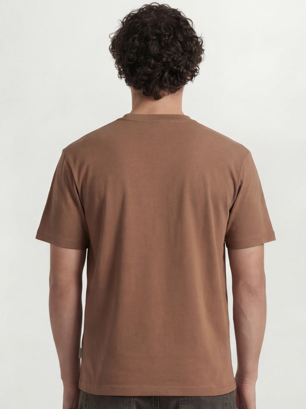 Highlander Men Brown Applique Round Neck T-Shirt - Brown - Image 5