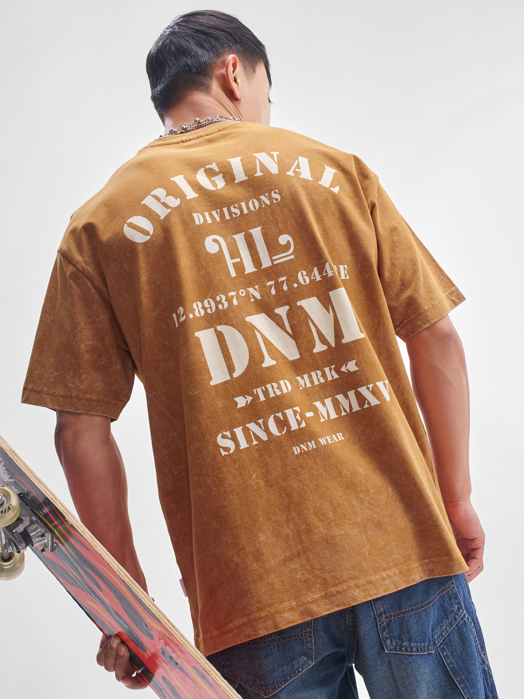 Highlander Men Mustard Printed Round Neck T-Shirt - Mustard - Image 1
