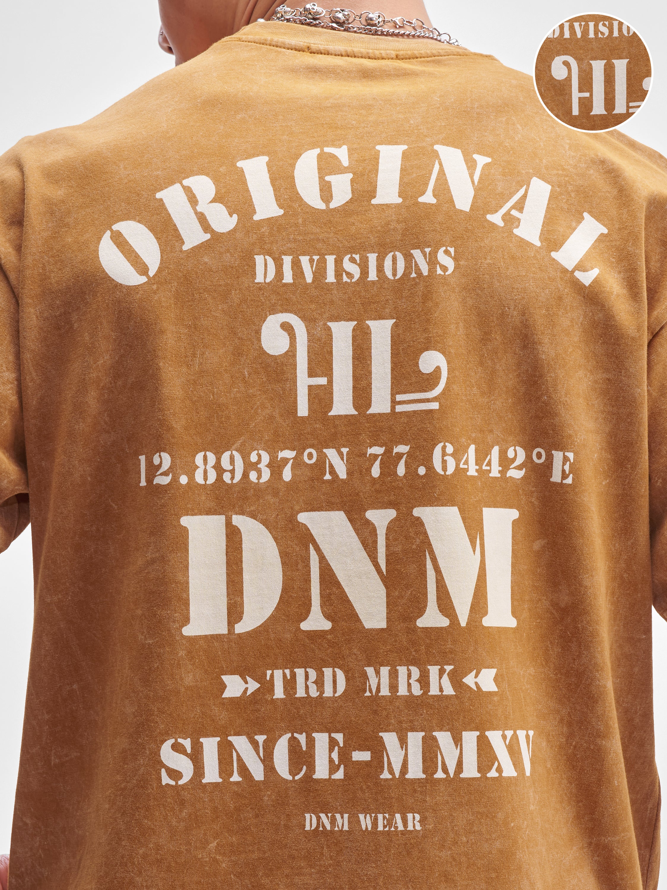 Highlander Men Mustard Printed Round Neck T-Shirt - Mustard - Image 5