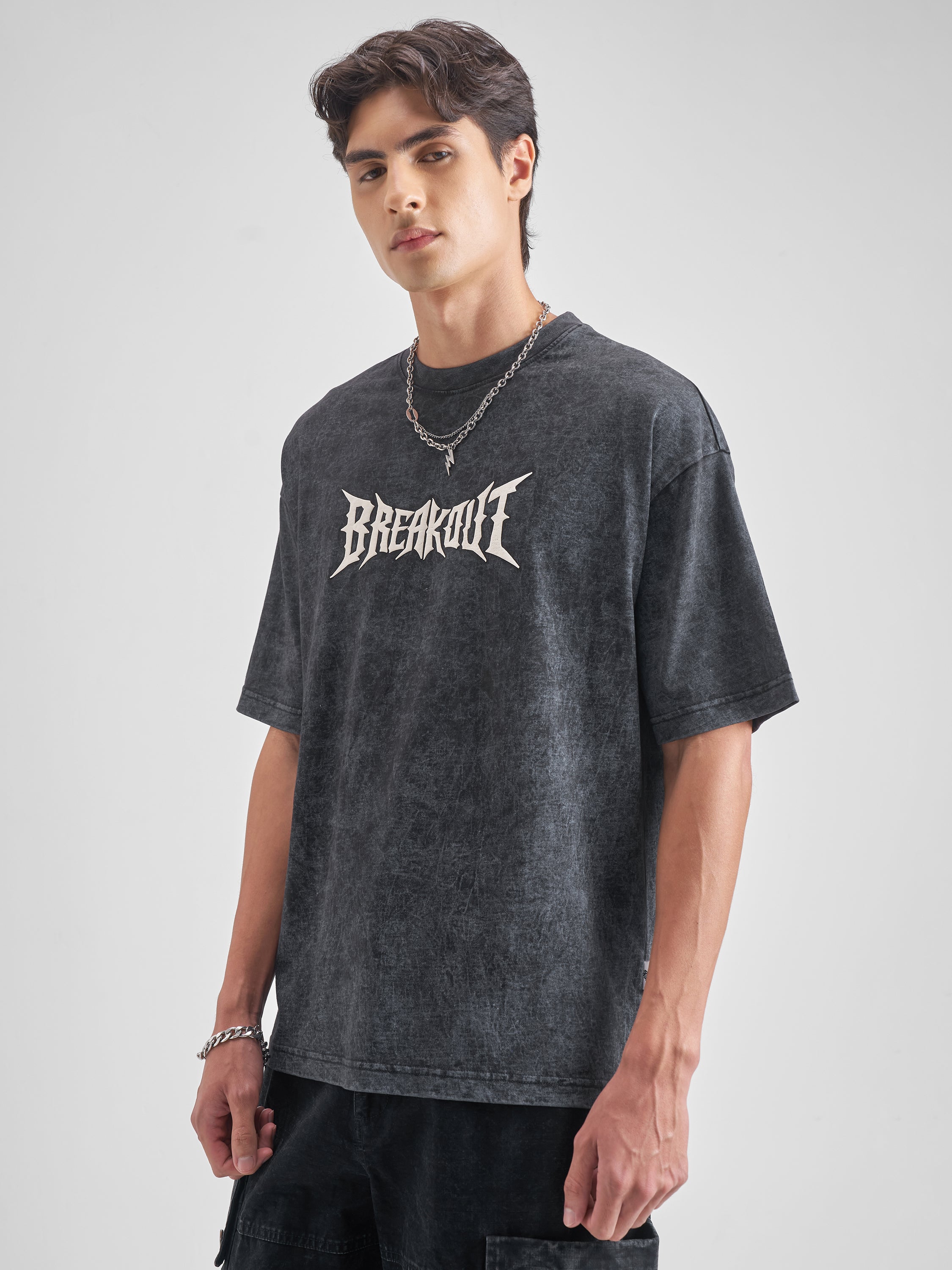 Highlander Men Black Printed Round Neck T-Shirt - Black - Image 4