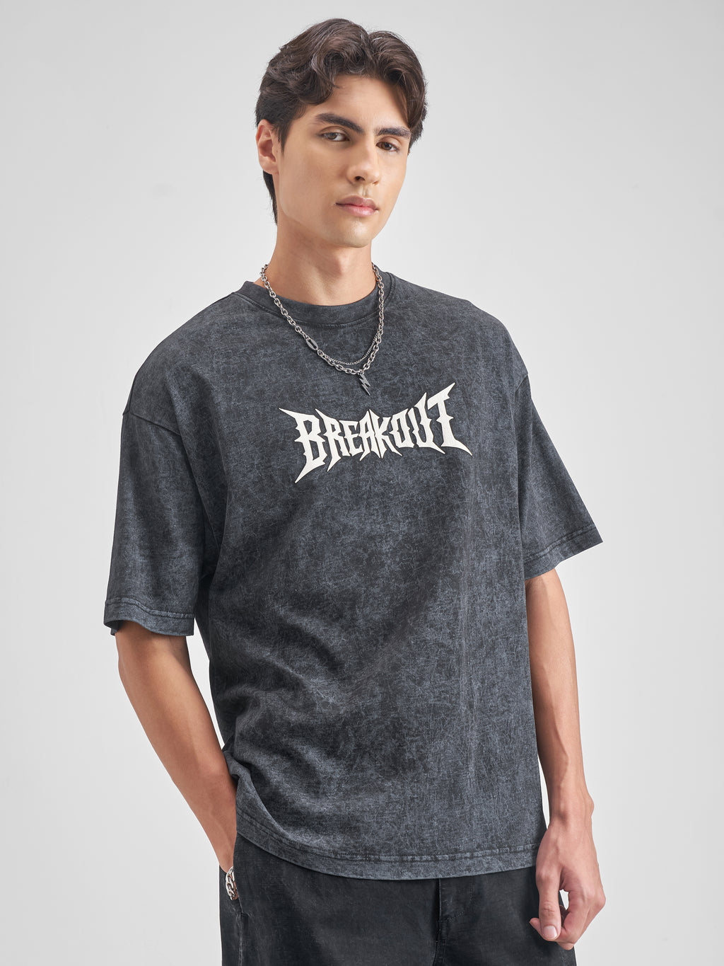 Highlander Men Black Printed Round Neck T-Shirt - Black - Image 6